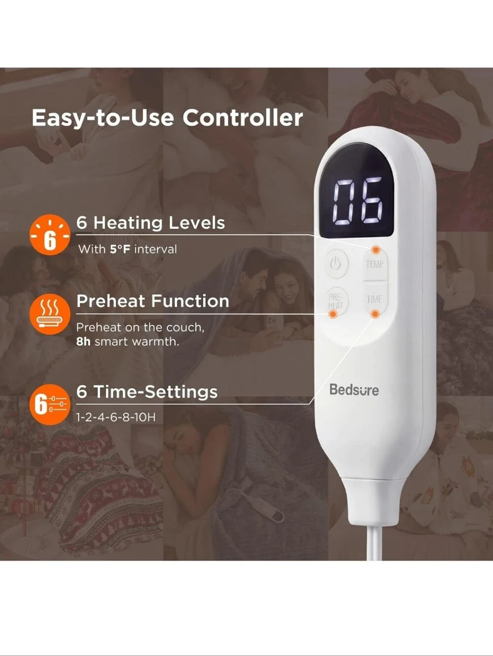 Bedsure Heated Wearable Blanket